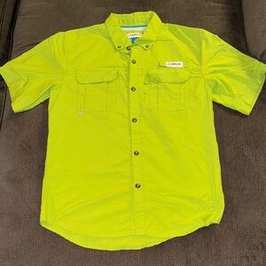 Magellan Kids Lime Green Casual Button Down Fishing Shirt Youth XL
